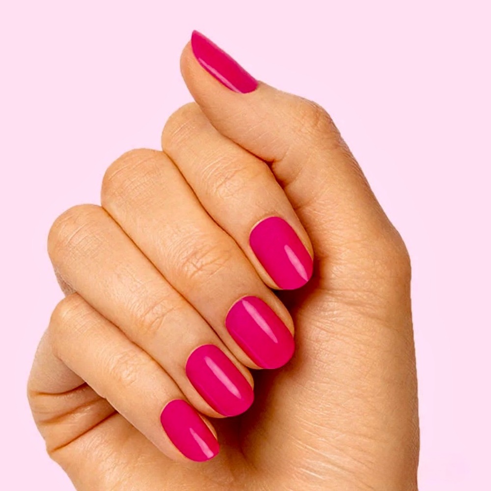 Color Street Pink Nail Polish Strips - Watermelon Session, solid Bright Pink.